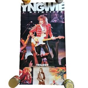 Yngwie J Malmsteen Trilogy Vintage 1986 Promo Album Poster 21x39 Polydor Rock